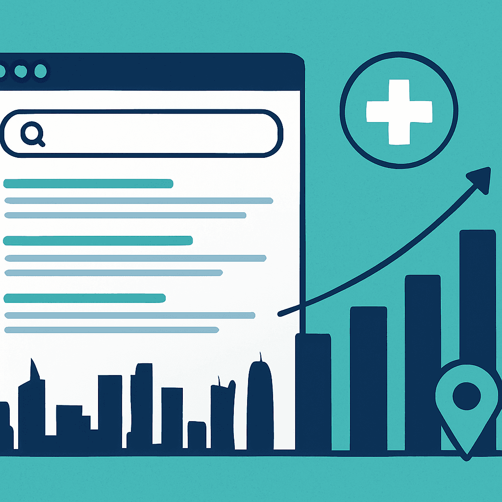 Medical SEO Qatar architecture for clinics and doctors in Doha covering rankings, Google Maps, schema and AI visibility