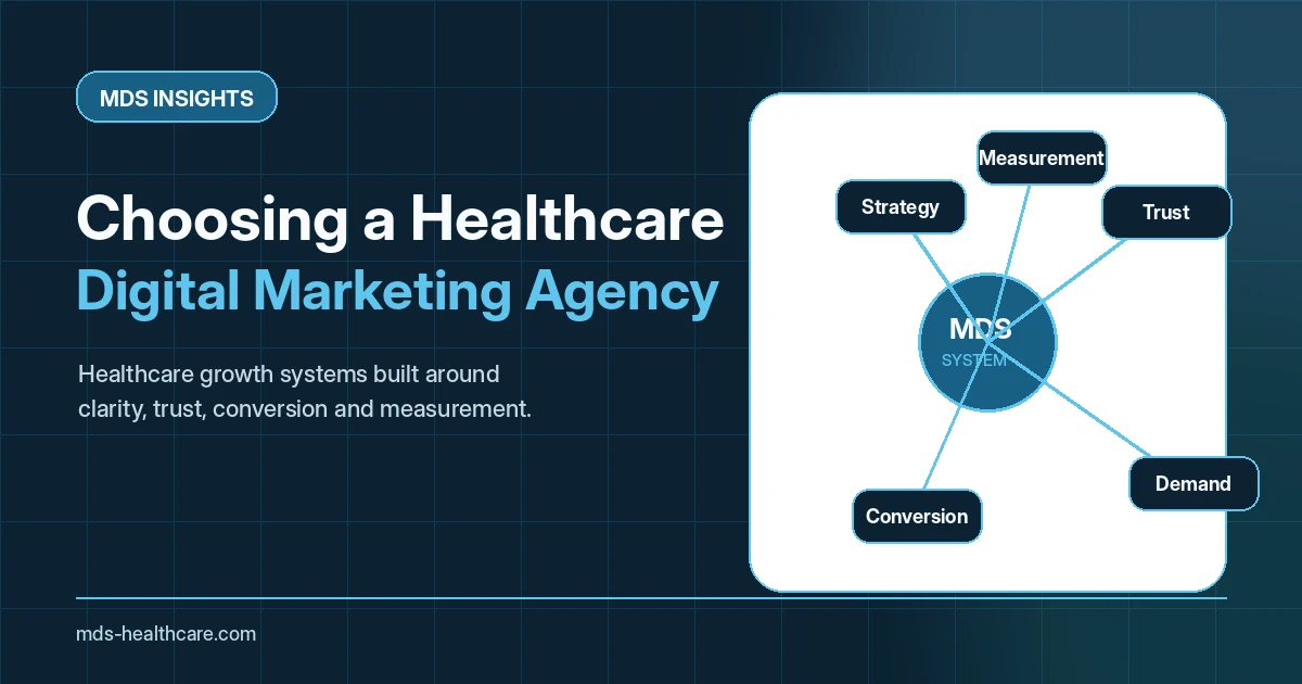Healthcare digital marketing agency selection framework for strategy trust conversion and measurement